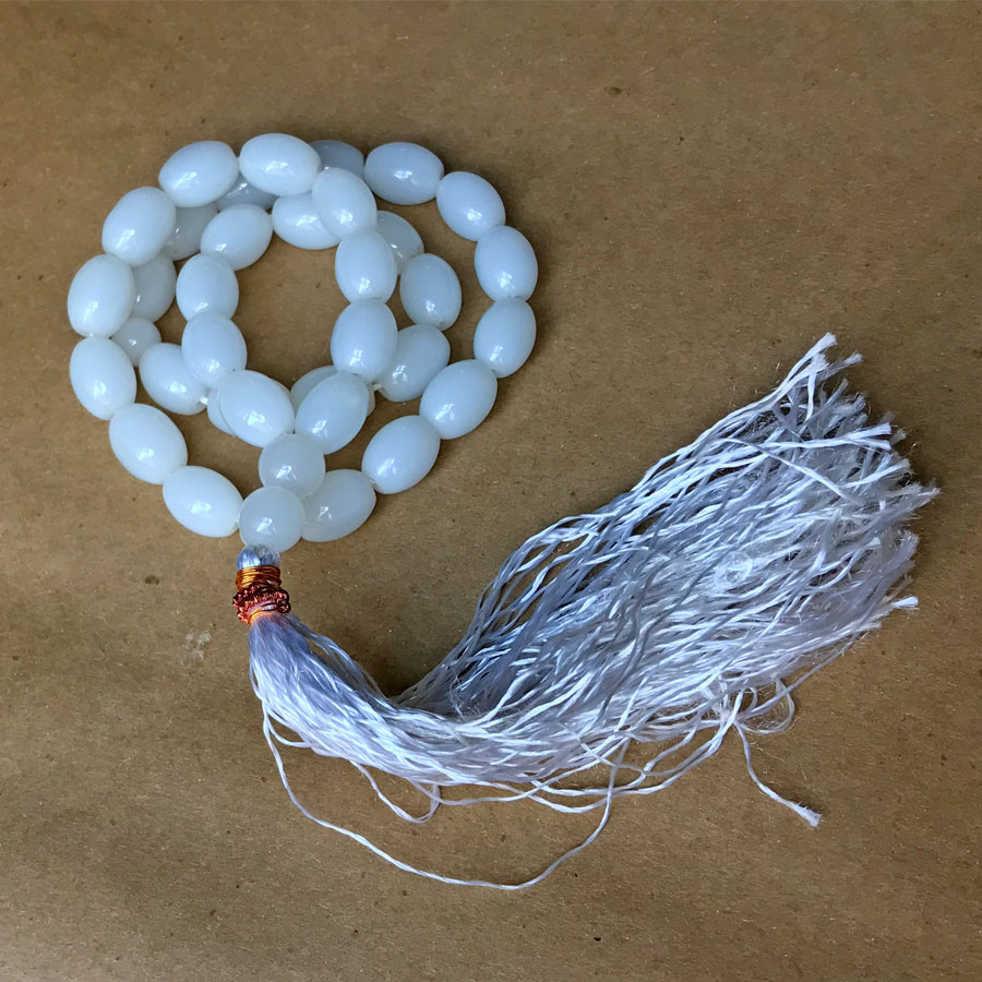 33 8mm Beads White Stone Tasbih / Prayer Beads TS-81